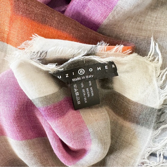 Suzi Roher Modal Silk Scarf Made In Italy Frayed Edge Art Print Movie Portrait - Picture 4 of 7